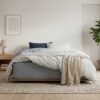 4-Piece Washed Cotton Bedding Set, Reversible Striped Design, 78.7" × 90.6"