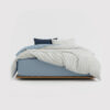 4-Piece Washed Cotton Bedding Set, Reversible Striped Design, 78.7" × 90.6"