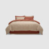 4-Piece Brushed Cotton Bedding Set, Chevron Pattern, 78.7" × 90.6"