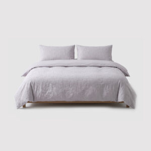 Adult 4-Piece Bedding Set, Long-Staple Cotton, 86.6" × 94.5", Taro Purple